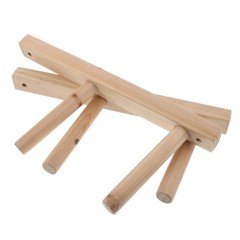 2 Pcs Yoga Mat Hanger Storage Rack Tier Gear Wall Foam Roller Wooden Home Gym