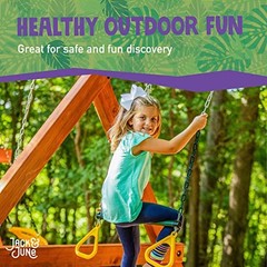 Durable Playset Ring Trapeze Bar and Swing Combo with Large 50” Chains