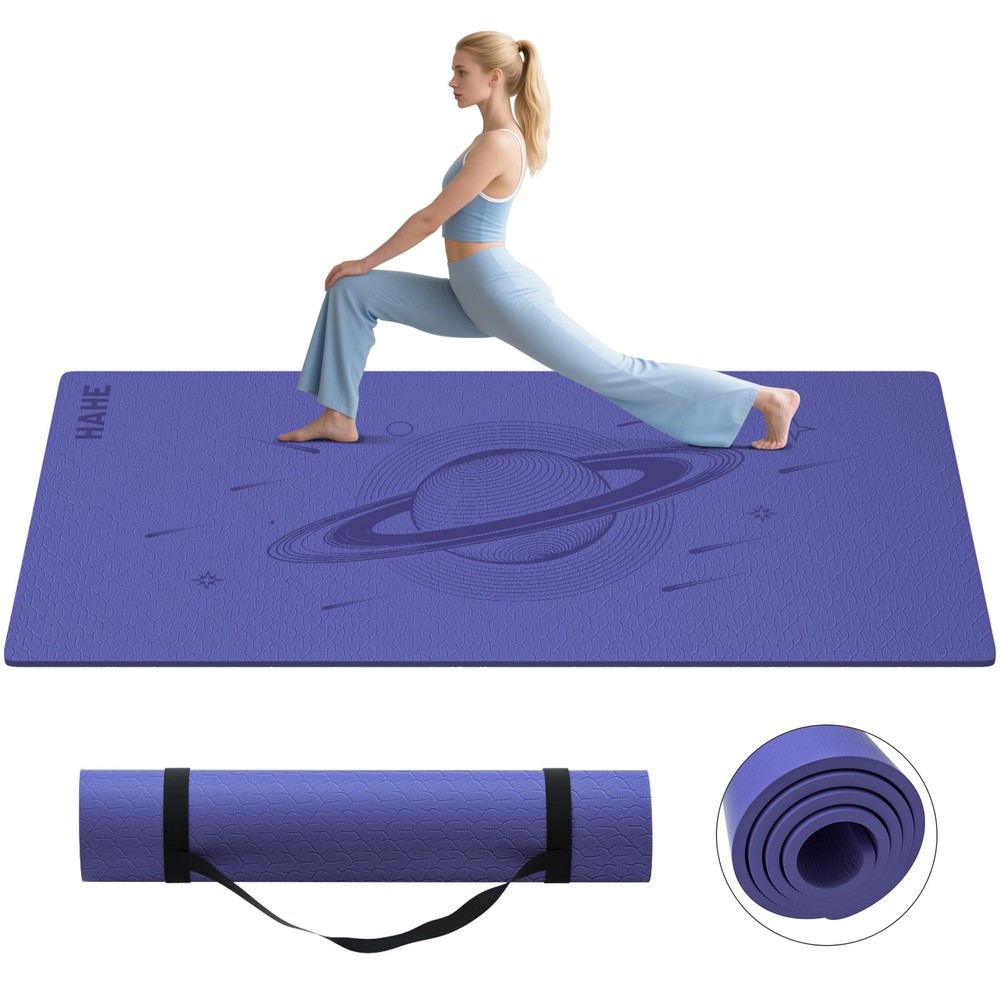Large Yoga Mat, 72″x40″x0.4″Thick, Extra Wide Exercise Mat, Oversized Non Sli…