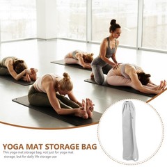 Stylish White Yoga Mat Carrier with Comfortable Strap for Easy Transport
