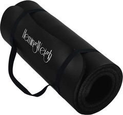 1 Inch Extra Thick Non Slip Yoga Mat – Exercise Mats for Home Workouts, Black (7