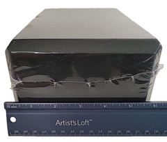 Foam Yoga Block 9x6x4 Inch Black + BONUS: Black Yoga Strap
