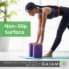 Yoga Block – Supportive Latex-Free Eva Foam – Soft Non-Slip Surface with Beveled