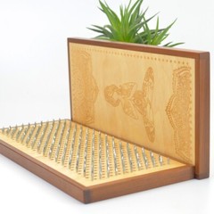 Sadhu Board with Thermal Ash “Nirvana” Galvanized Nails 10 mm/0.4 inch