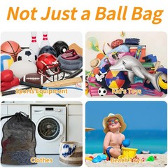 Extra Large Sports Ball Bag, Heavy Duty Breathable Mesh Storage Bag, 40″ x 30…