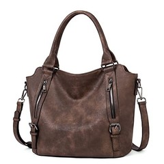 Purses for Women, Large Hobo Bags, Multiple Pockets Tote 00-dark Coffee