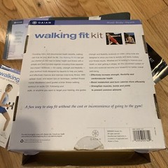 Gaiam 3 Pound LB weight set Box Walking Fit Kit Strap Video Open Box CD & VHS