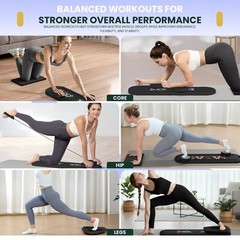 9-in-1 Foldable Pilates Board Set – Portable Reformer with Resistance Bands & Yo