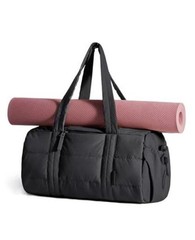 Reiki Gym Bag for Women Puffy Yoga Mat Travel Large 24L 24L-Jet Black