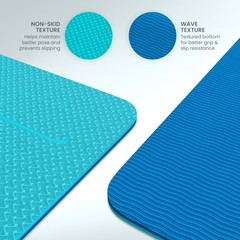 Yoga Mat 6mm Non Slip TPE Fitness Mat for Yoga, Pilates & Home Workout…