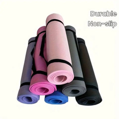 Yoga Mat Sling Strap Adjustable Shoulder Straps Sling Fitness Black Polyester