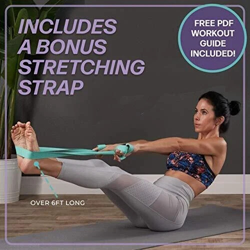 Yoga Blocks 2 Pack – Sturdy Foam Yoga Block Set with Strap for Exercise, Pink