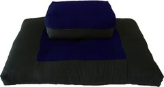Zafu Zabuton Meditation Cushion Set, Yoga Exercise, Relaxing, Navy/Black