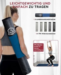 Yoga Mat XXL183cmx91cmx6mm Thickness, Extra Large Non Slip Wide Yoga Mat, Gy…