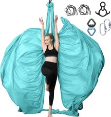 11 Yards Aerial Silks Yoga Swing Set Aerial Yoga Hammock Kit Anti-Gravity Flying