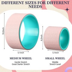 5 Pack Yoga Wheel Set Back Stretcher Wheel for Deep Tissue Massage Foam Rolle…