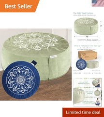 Elegant Velvet Meditation Pillow – Removable Cover & Traditional Buckwheat Fill