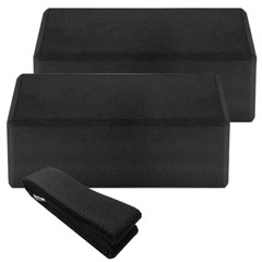 2pcs EVA Yoga Blocks 1pcs Cotton Yoga Stability Blocks Yoga Set K2P1