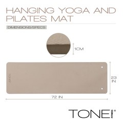 Hanging Yoga Mat, Pilates Mat, Exercise Mat for Home Workouts with Carry Stra…