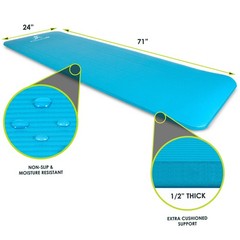 ProsourceFit Extra Thick Yoga and Pilates Mat ½” (13mm), 71-inch Long High De…