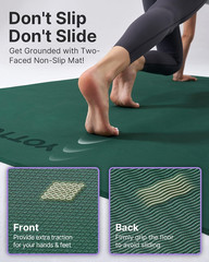Large Yoga Mat (75 * 52 * 1/2Inch),Extra Wide TPE Exercise Mat,Non-Slip Workout