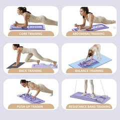 Portable Pilates Reformer Board Foldable Core Ab Trainer Home Gym – New