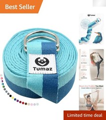 Eco-Friendly Yoga Stretch Bands – Heavy Duty with Adjustable D-Ring, 15 Colors