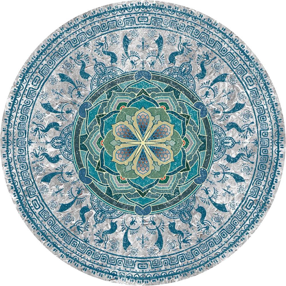Premium Extra Thick Non-Slip Round Yoga Mat 4.6′ for Comfort & Meditation